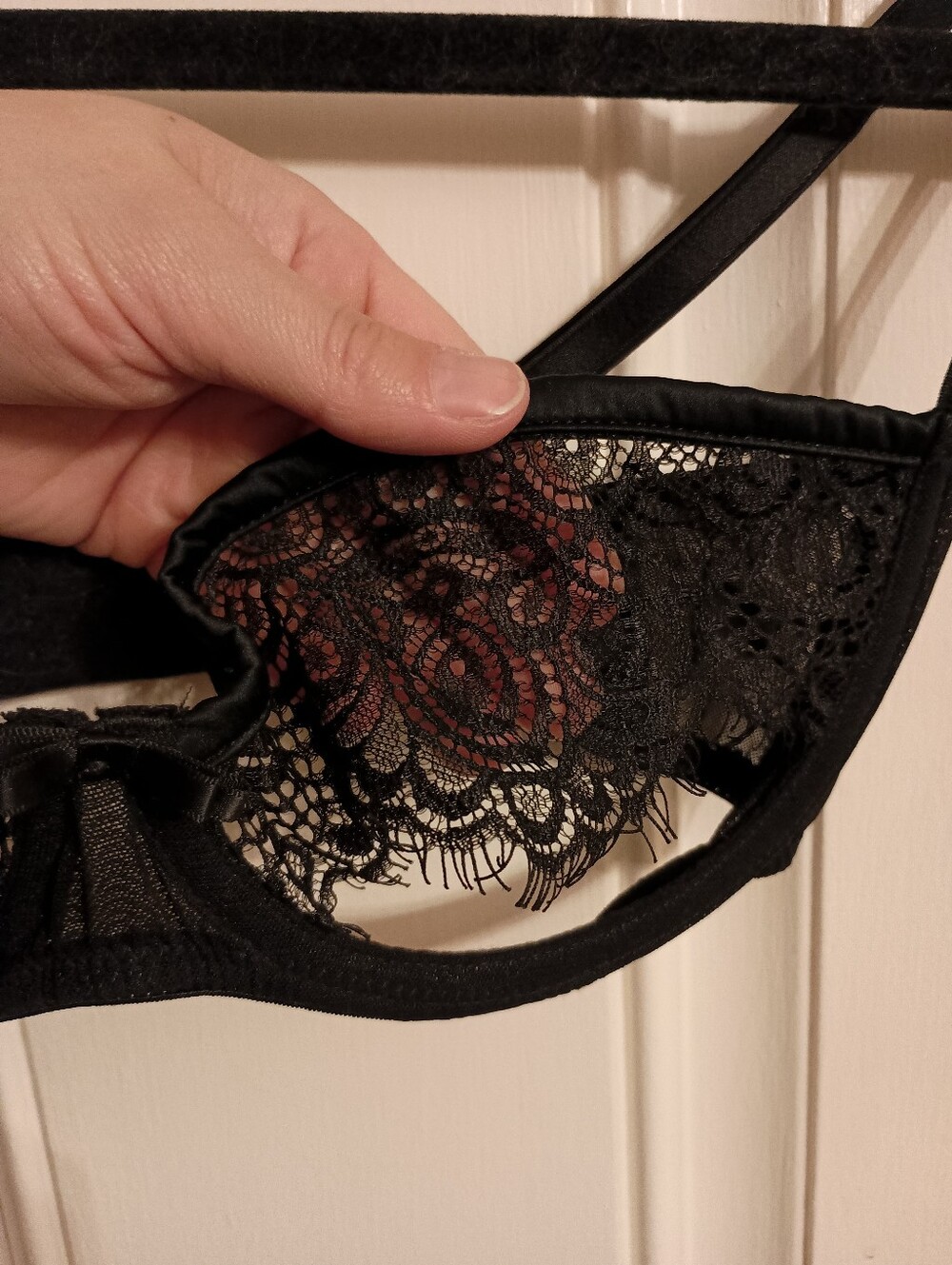 Lascivious UK Quarter Cup Open Eyelash Lace Bra 32D EUC